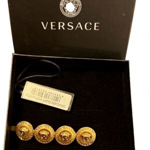 Versace Gold Medusa Emblem hair clip